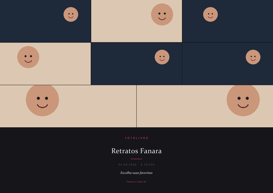 Capa Mosaico: grade com todas as fotografias do ensaio